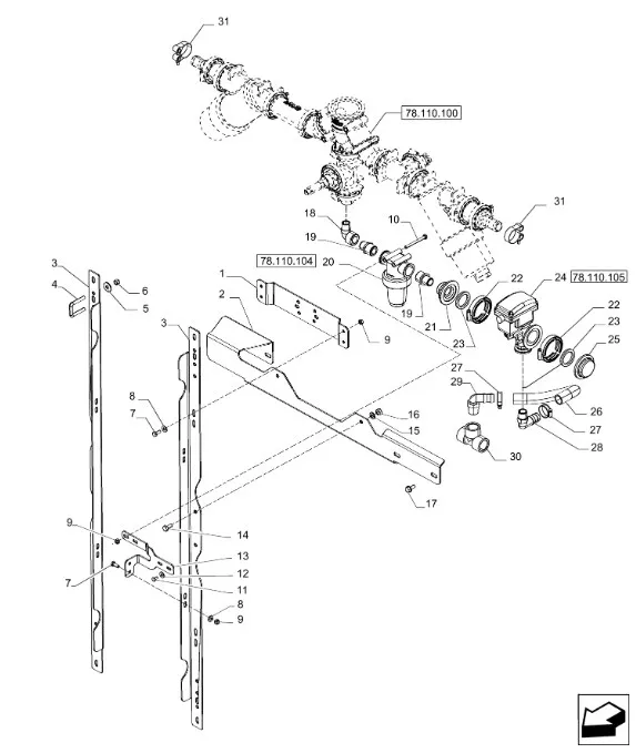 BN320072 - Фидьтр сетч. раб. жидк. опрыск. Patriot